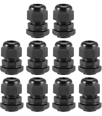 uxcell M16x1.5 Cable Gland 4mm-8mm Wire Hole Waterproof Nylon